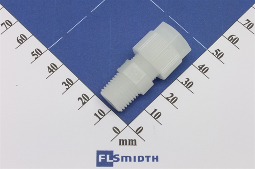 Connector, 10mm-1/4", PVDF