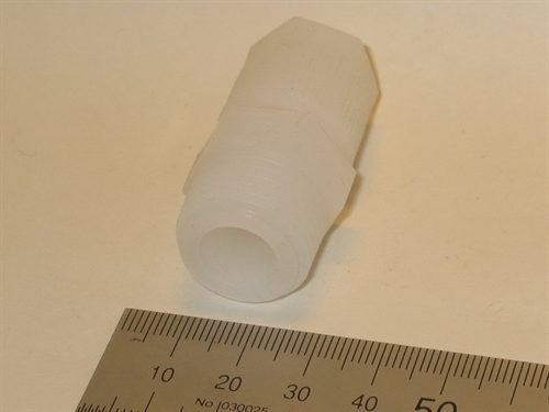 Connector, 12mm-1/2", PVDF