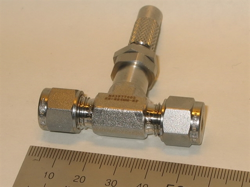 Needle valve, 6mmOD, SS