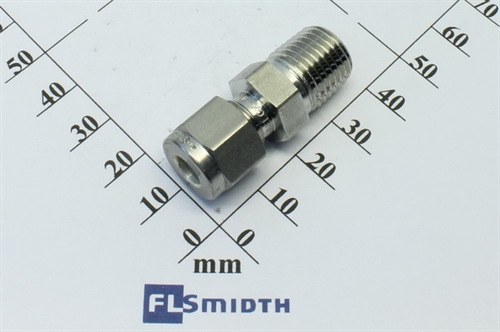 Connector, 1/4"OD-1/4"NPT, SS