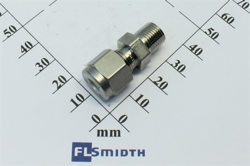 Connector, 1/4"OD-1/8"NPT, SS