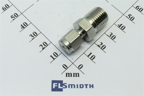 Connector, 1/8"OD-1/4"NPT, SS