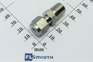 Connector, 1/4"OD-1/4"RT BT, SS